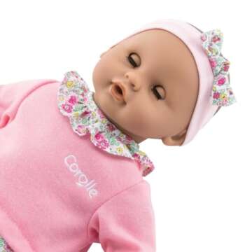 Corolle Bébé Calin Maria Baby Doll - 12" Soft-Body with Sleeping Eyes That Open and Close, Vanilla-Scented - Mon Premier Poupon Collection for Kids Ages 18 Months and up