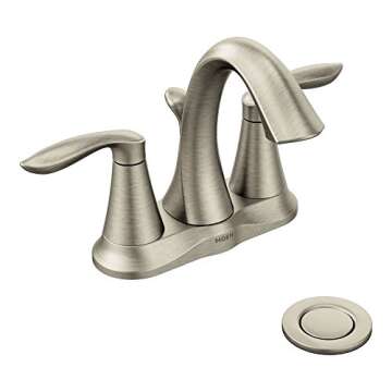 Moen Eva Two-Handle Centerset Faucet in Brushed Nickel