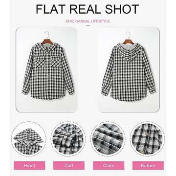 Dokotoo Women's Winter Plaid Jacket - Stylish & Warm