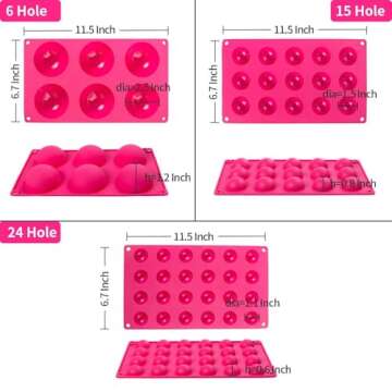Webake Silicone Round Sphere Baking Molds Set