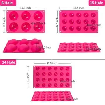 Webake Silicone Round Sphere Baking Molds Set