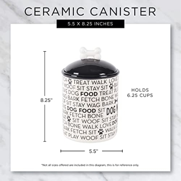 Bone Dry Dog Food Canister for Stylish Pet Storage