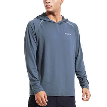 BALEAF Men's UPF 50+ Sun Protection Hoodie Shirt Long Sleeve SPF/UV Quick Dry Lightweight Outdoor Hi...