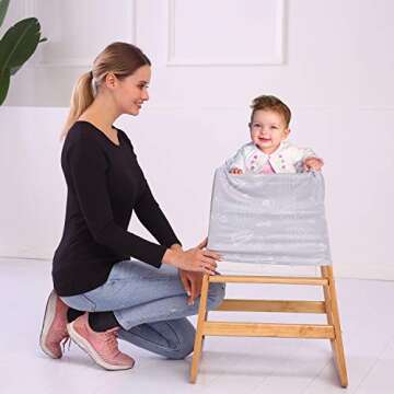 Breathable Car Seat Cover for Babies – Multi-Purpose Soft Rayon Nursing Cover for Breastfeeding, High Stretchy Infant Carseat Canopy, Stroller Cover (Smooth Rayon, Grey Forest)