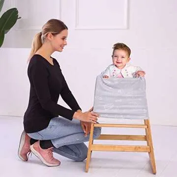 Breathable Car Seat Cover for Babies – Multi-Purpose Soft Rayon Nursing Cover for Breastfeeding, High Stretchy Infant Carseat Canopy, Stroller Cover (Smooth Rayon, Grey Forest)