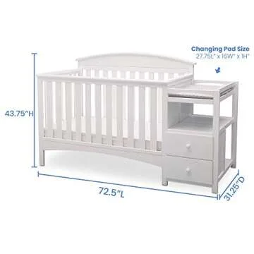 Safe & Elegant Delta Children Abby Crib and Changer
