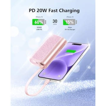 VEGER Sparkling Portable Charger 10000mAh Fast Charging