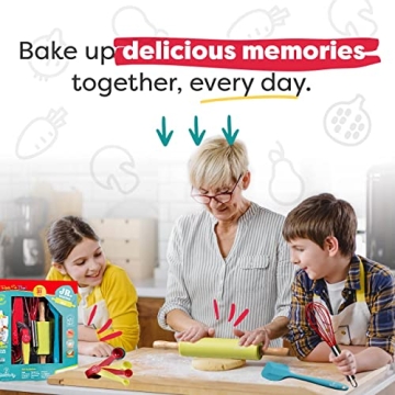 Baketivity 31-Piece Kids Cooking & Baking Set for Fun