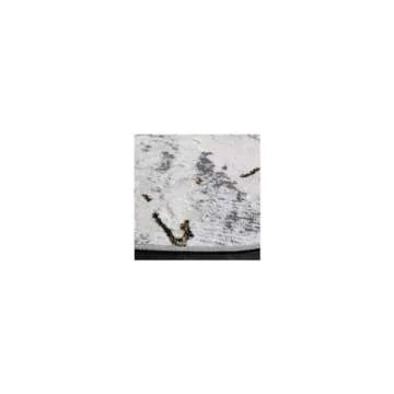 SAFAVIEH Amelia Collection 5' Round Grey/Gold ALA293G Modern Abstract Non-Shedding Living Room Dining Bedroom Foyer Area Rug