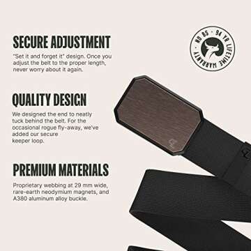 Groove Life Groove Belt Bronze/Black - Men's Ultimate Stretch Belt with Magnetic Buckle