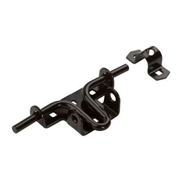 National Hardware N165-506 Sliding Bolt Door & Gate Latch, Steel, Coated with WeatherGuard Protectio...