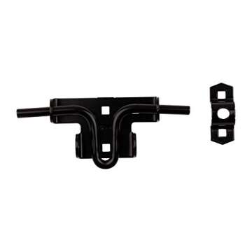 National Hardware N165-506 Sliding Bolt Door & Gate Latch, Steel, Coated with WeatherGuard Protection, Black