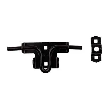 National Hardware N165-506 Sliding Bolt Door & Gate Latch, Steel, Coated with WeatherGuard Protection, Black