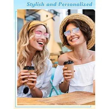 Weewooday 10 Pairs Rimless Sunglasses Rectangle 90s Retro Sunglasses Trendy Y2k Sunglasses Frameless Square Glasses Eyewear for Men Women (Vivid Color)
