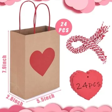 MCPINKY Valentines Day Gift Bags - Heart Love Party Packs