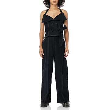 Making the Cut Season 3 Episode 4 Deconstructed Wide Leg Corduroy Pant Inspired by Yannik's Winning Look, Black, M