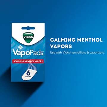 Vicks VapoPads Replacement Pads for Humidifiers, 6 Count
