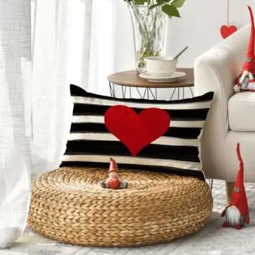 AVOIN Love Heart Pillow Cover for Valentine's Day Decor