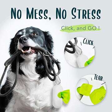 moonygreen Compostable Dog Poop Bag with Handles, 60 Counts with Holder, Doggie Poop Bags, Pet Waste Bags, Eco-Friendly Unscented, Extra Thick, Leak Proof, for Dogs and Cat Scoops