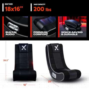 X Rocker SE 2.1 Floor Rocker - Bluetooth Gaming Chair with Immersive Audio with Speakers & Subwoofer...
