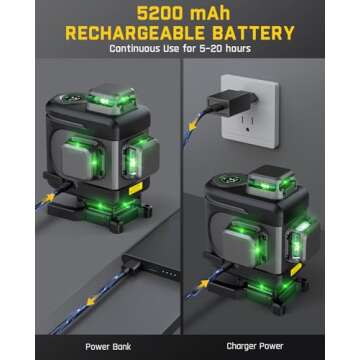 Fanttik D16 APEX Professional Laser Level 4 x 360°, 16 Lines Self-Leveling Cross Line Laser with LED Screen for Construction, 5200 mAh Battery Rechargeable, Magnetic Support and Shoulder Bag