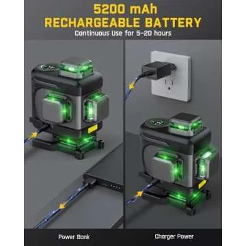 Fanttik D16 APEX Professional Laser Level 4 x 360°, 16 Lines Self-Leveling Cross Line Laser with LED Screen for Construction, 5200 mAh Battery Rechargeable, Magnetic Support and Shoulder Bag