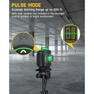 Fanttik D16 APEX Professional Laser Level 4 x 360°, 16 Lines Self-Leveling Cross Line Laser with LED Screen for Construction, 5200 mAh Battery Rechargeable, Magnetic Support and Shoulder Bag