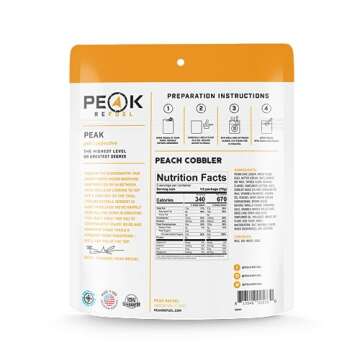 Peak Refuel Cobbler Variety 6-Pack | Real Ingredients | Ready in Minutes | Just Add Water | Premium Freeze Dried Backpacking & Camping Food | 2 Servings | Ideal MRE Survival Meal or Dessert (Variety 6-Pack)