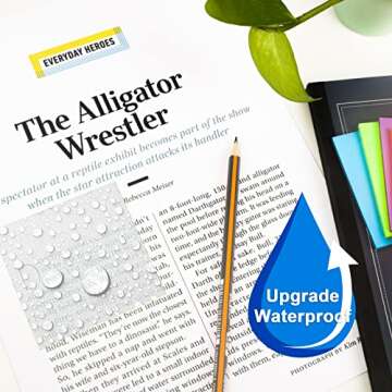 MIUTME 500 Pcs Transparent Sticky Notes for School and Office