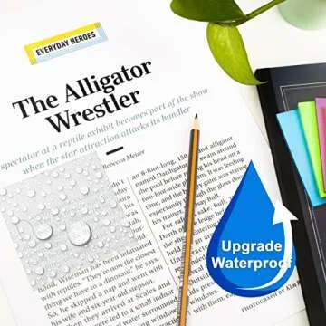 MIUTME 500 Pcs Transparent Sticky Notes for School and Office