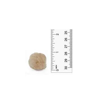1 inch Beige Small Craft Pom Poms 100 Pieces for DIY Projects