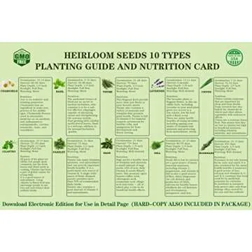 10 Herb Seeds Garden Starter Kit for Indoor Growing