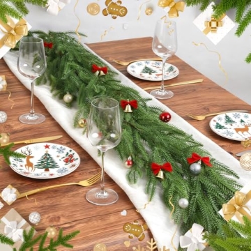 12FT Norfolk Pine Christmas Garlands for Festive Decor