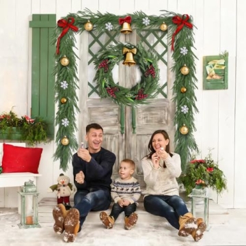 12FT Norfolk Pine Christmas Garlands for Festive Decor