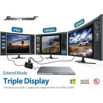 11-in-1 USB C Docking Station for Dual Monitors