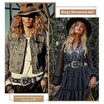 Stylish SANSTHS Women Rhinestone Belt - Perfect Accessory