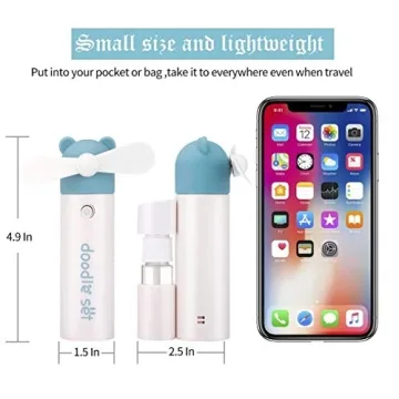 KOODER Portable Misting Handheld Fan - Stay Cool Everywhere