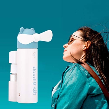 KOODER Portable Misting Handheld Fan - Stay Cool Everywhere