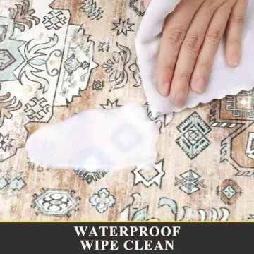 Pauwer Anti Fatigue Kitchen Mat Set - 2 Non Slip Mats, Cushioned Kitchen Rugs, Comfort Standing Mat, Farmhouse Waterproof PVC Foam Floor Mat Runner