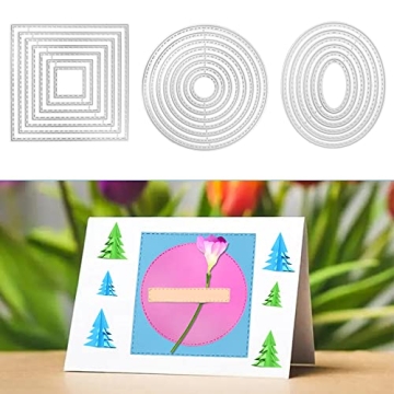 6-Piece Metal Die Set for Crafting and Scrapbooking