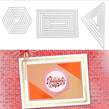 6-Piece Metal Die Set for Crafting and Scrapbooking