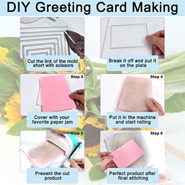 6-Piece Metal Die Set for Crafting and Scrapbooking