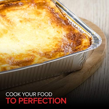 8x8 Foil Pans with Lids - Perfect for Cooking & Baking