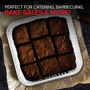 8x8 Foil Pans with Lids - Perfect for Cooking & Baking