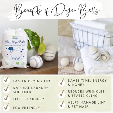 Organic Wool Dryer Balls - Eco-Friendly Set of 6