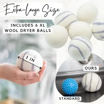 Organic Wool Dryer Balls - Eco-Friendly Set of 6