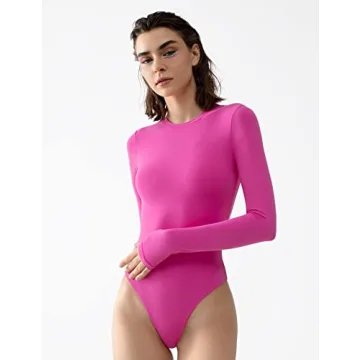 PUMIEY Women's Long Sleeve Bodysuit Comfortable & Stylish