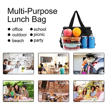 Femuar Reusable Lunch Box - Insulated and Leakproof Cooler