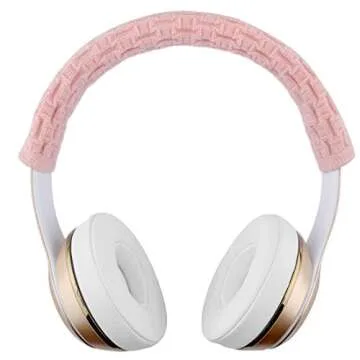 Geekria NOVA Knit Fabric Headband Cover Compatible with Beats, Bose, AKG, Sennheiser, Sony, Audio-Technica Headphones, Sweat Cover, Easy DIY Installation (Pink)