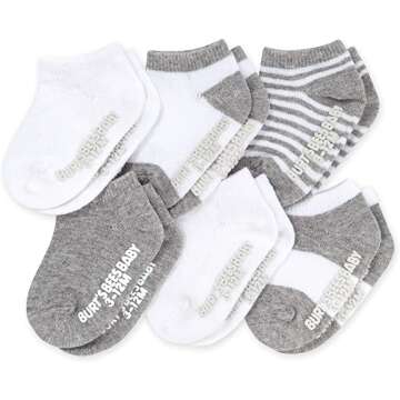 Burt's Bees Baby Non-Slip Organic Cotton Socks for Infants